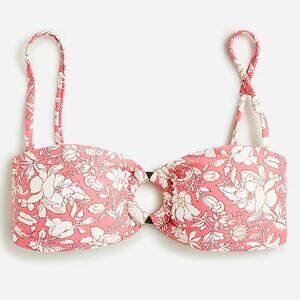 J.Crew Heritage O-ring bandeau bikini top in Tossed floral Women’s, Size 3X